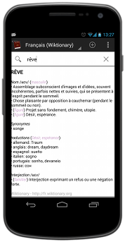 dictionnaires hors ligne android